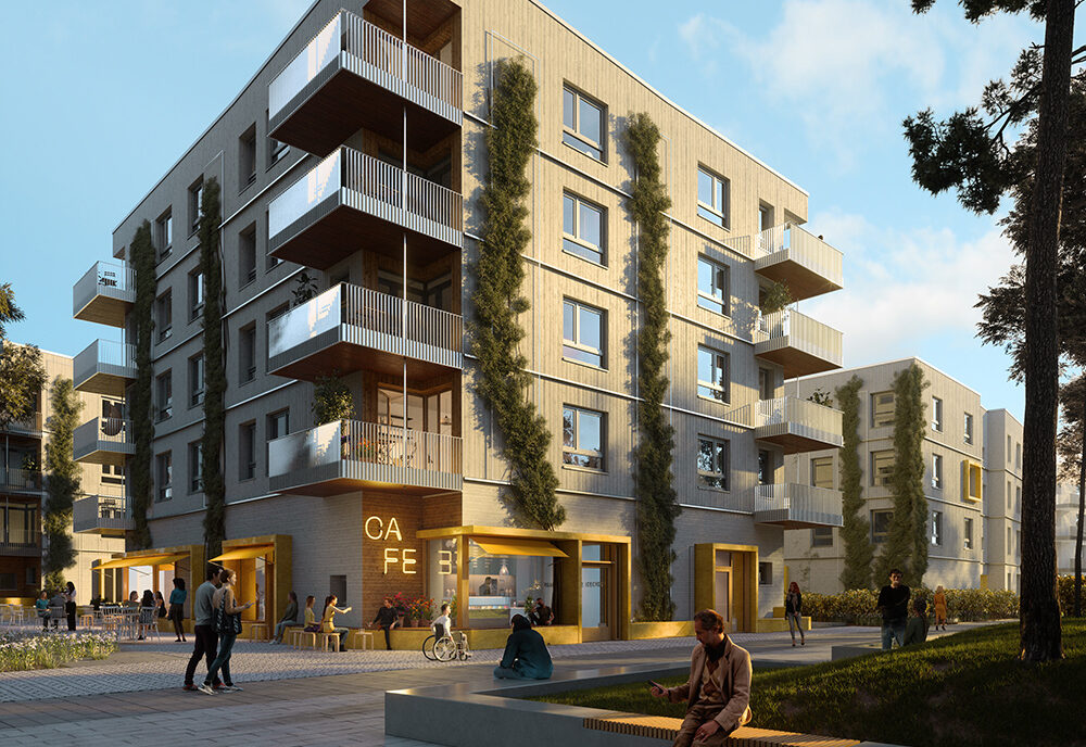 Greenfields Buckow ist ein Wohnquartier in den Buckower Feldern in Berlin Neukölln. Hier entstehen aktuell klimafreundliche Wohnhäuser.