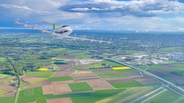 Rendering vom DLR für die E-Flieger